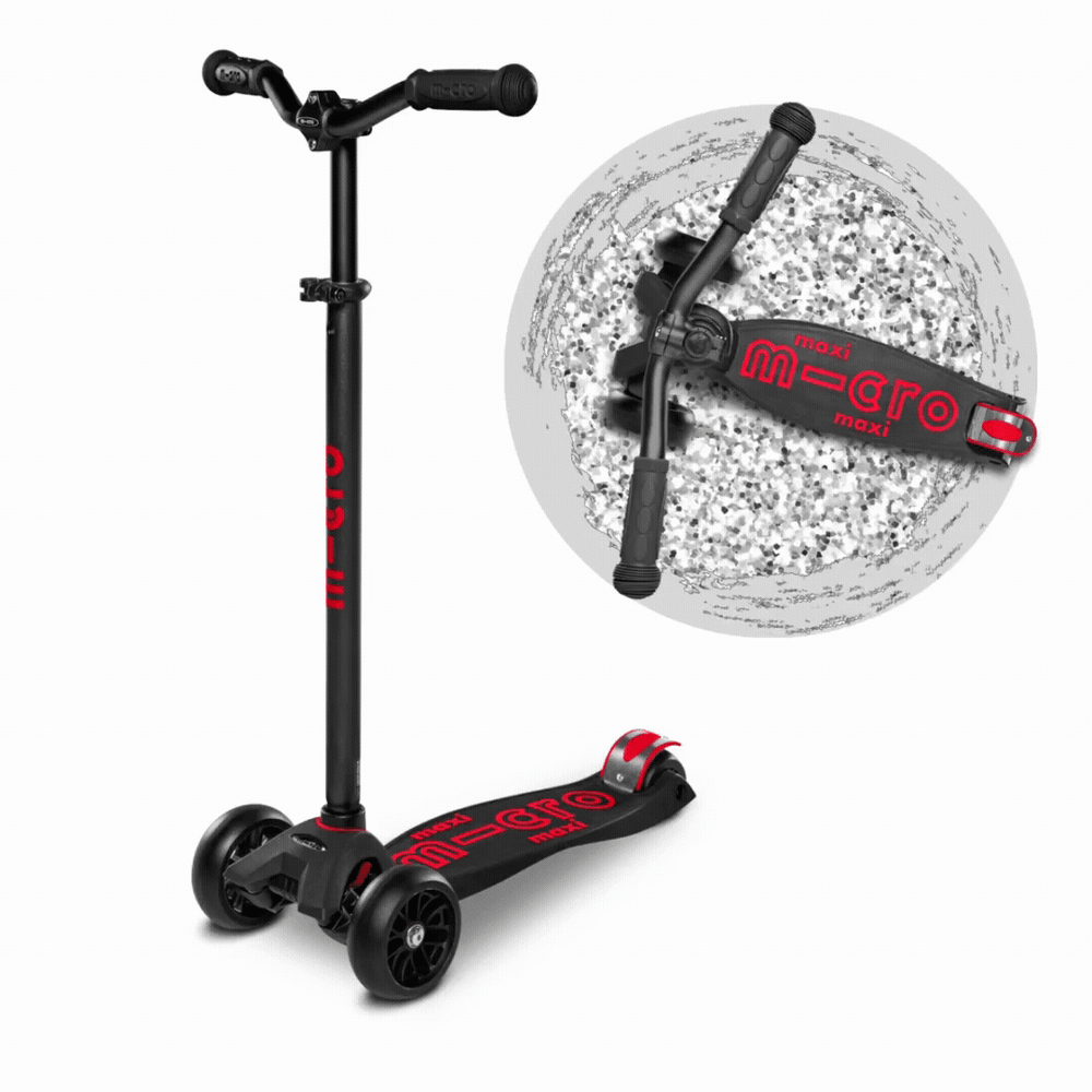 Самокат Maxi Micro Deluxe Pro Черно-красный Дисконт