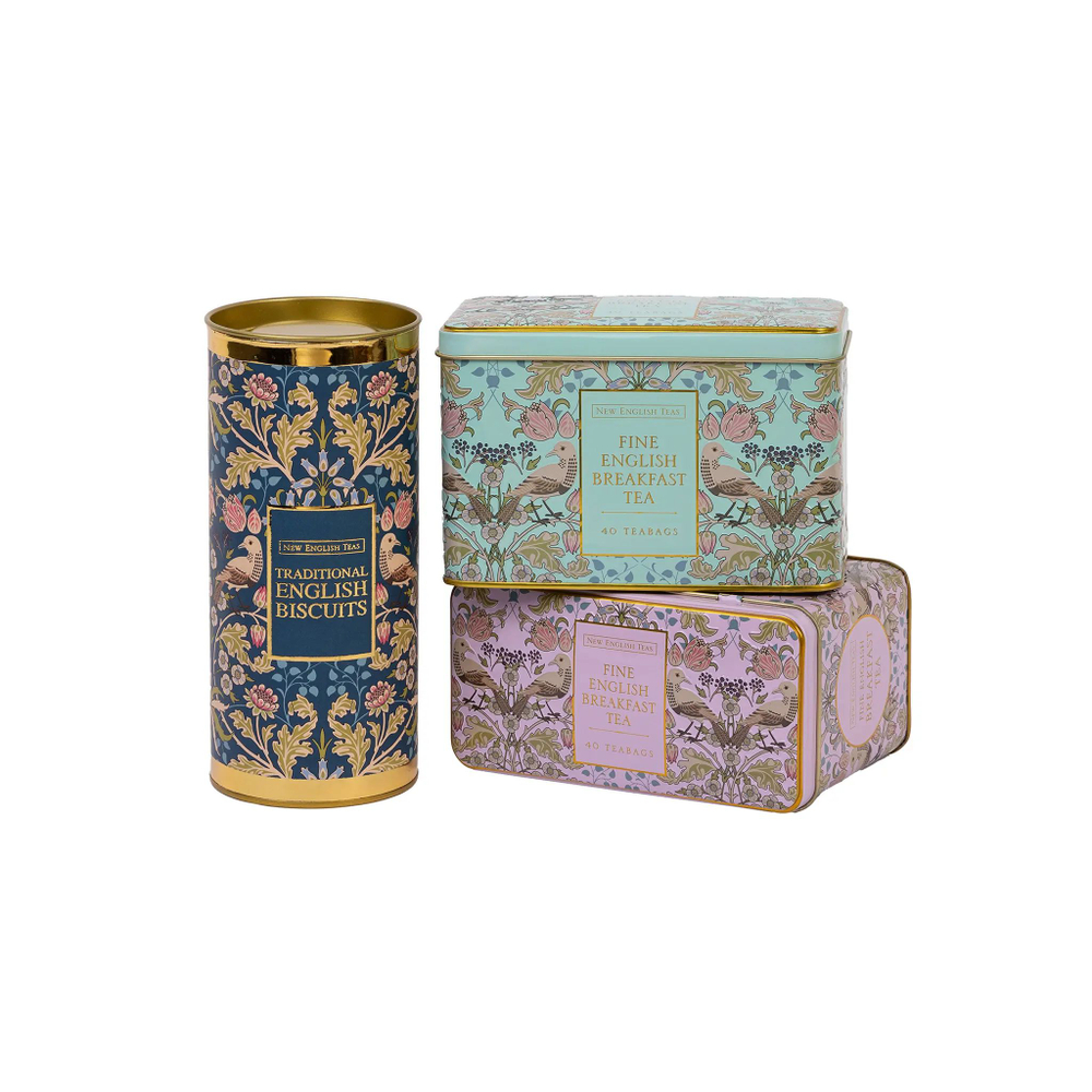 New English Teas Набор чая в пакетиках Song Thrush Classic Tea Tin Set, 3шт