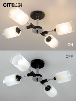Citilux Эрик CL136145 Люстра потолочная Чёрная