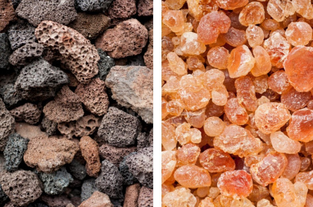 Камни ароматические Asphalte rose MAD et LEN янтарь/black