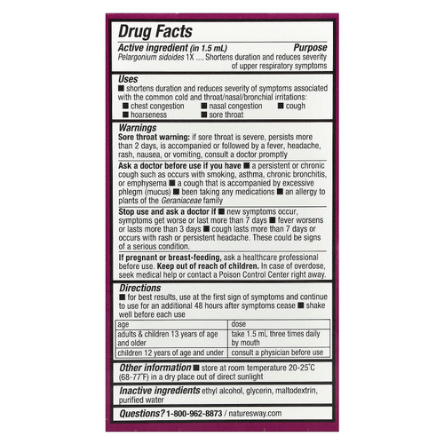 Nature's Way, Umcka®, капли от холода, для детей 13+, 30 мл (1 жидк. Унция)