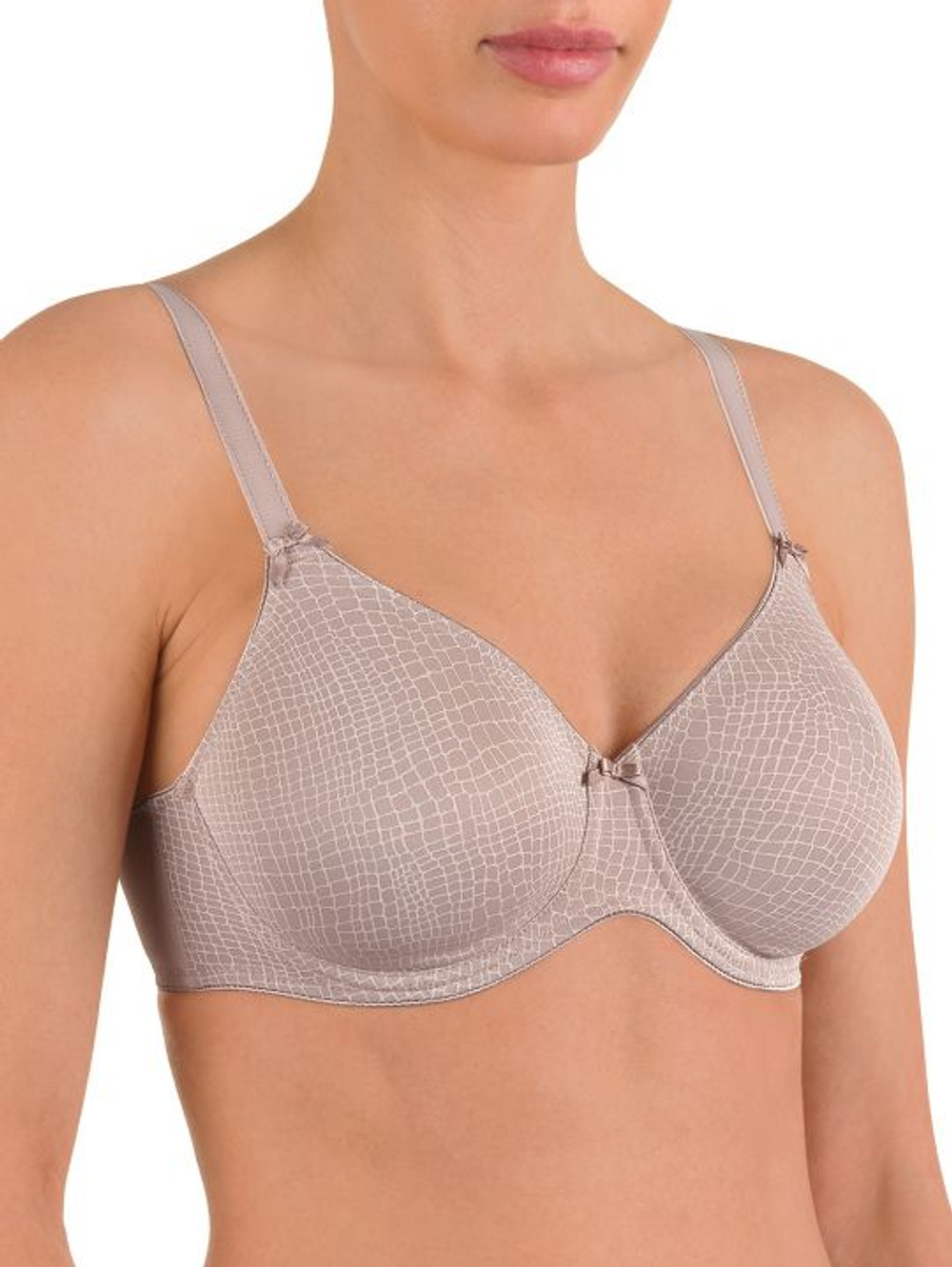 Дымчатый бюстгальтер на косточках со змеиным принтом (Размер: 80D) (Цвет: дымчатый)