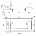 Ванна чугунная Delice PARALLEL Comfort DLR220502R-AS 170x80 белая с ручками