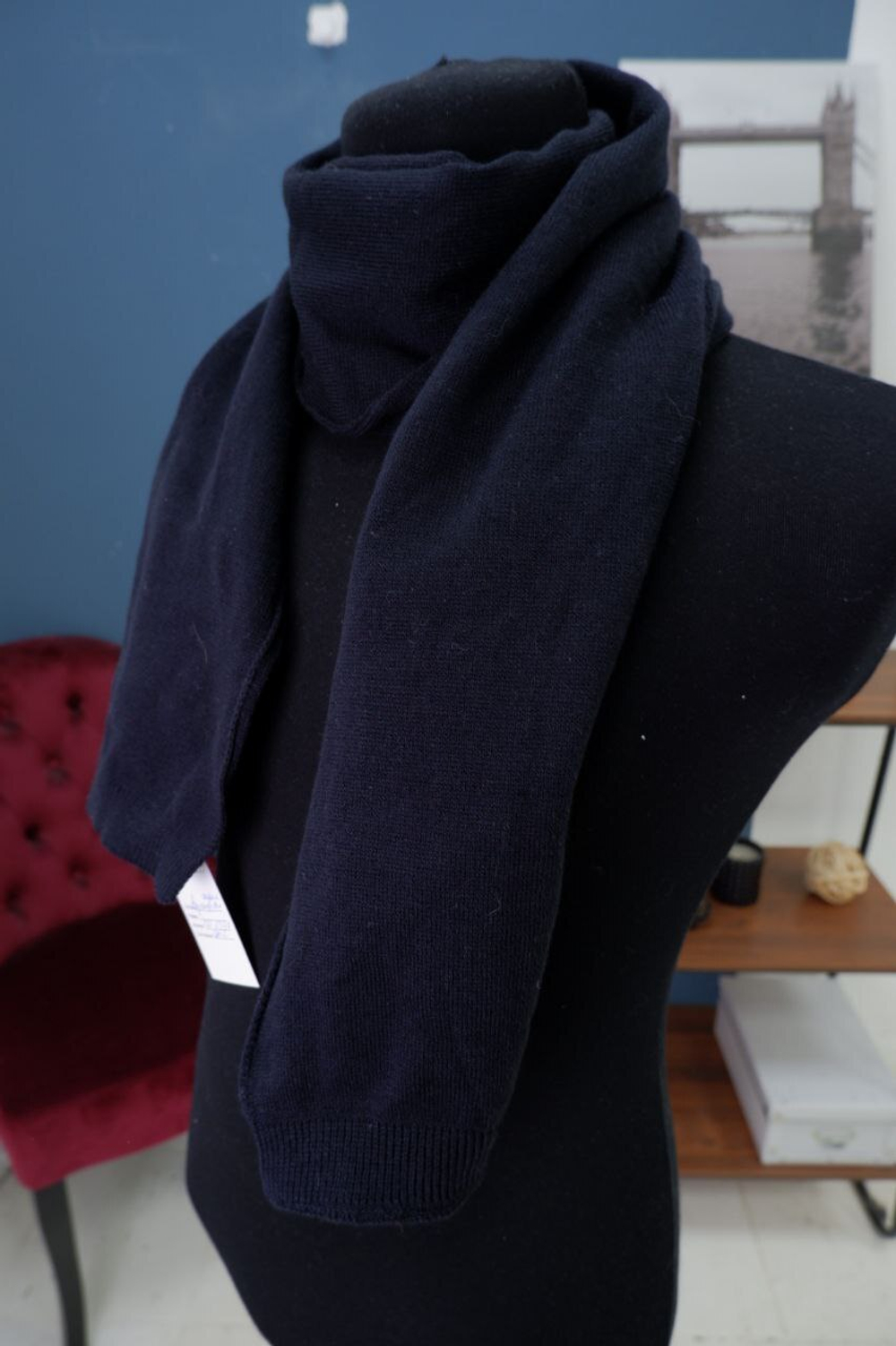 Шарф базовый с шерстью