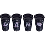 Стакан с крышкой 550мл «IZI-GO» с декором (синий) 222105812/02