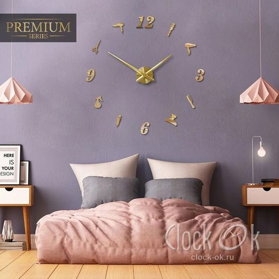 Настенные 3D часы Парикмахер