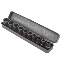 Набор головок ударных 10пр.1/2''(6-гран)(10,12,13,14,16,17,19,21,22,24,мм), в металл. кейсе Forsage F-4109-5MPB