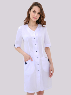 Медицинский халат Х-246 с коротким рукавом Медис