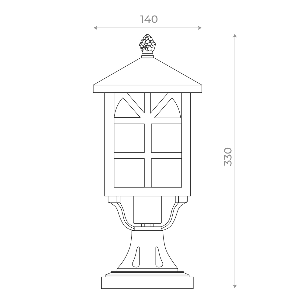 Светильник наземный LORNE E27 1х60W