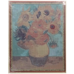 Алмазная мозаика на подрамнике с полным заполнением»МИР ЯРКИХ КРАСОК», репродукция подсолнухи, 40*50см