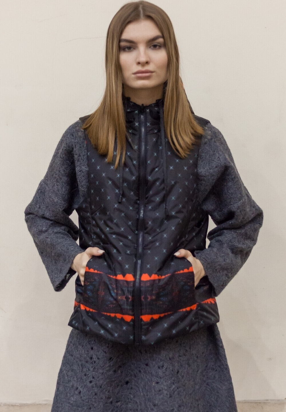 Двусторонний жилет "Синдбад", по мотивам живописи художника авангардиста Пауль Клее