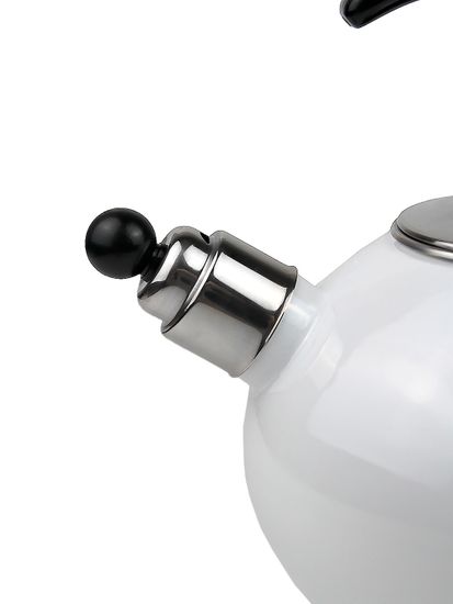 Чайник 2,5 л. эмалированный со свистком Kamille KM 1036 с черной бакелитовой ручкой