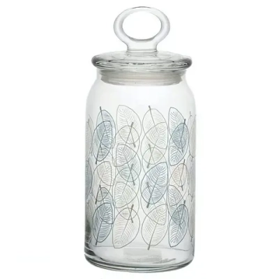 Банка для хранения продуктов 1130мл «LEAVES» (рис.41548) 96761SLBD