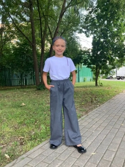 Брюки школьные палаццо