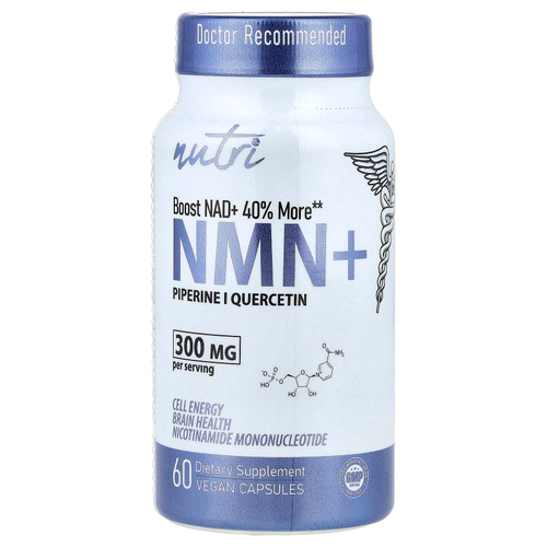 Nutri, NMN+, 60 веганских капсул