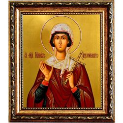 Гликерия Адрианопольская святая мученица. Икона на холсте.