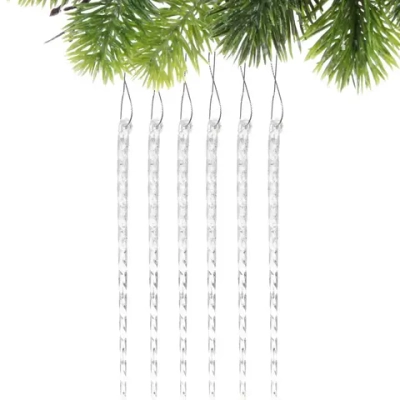 Подвеска «Снежный хрусталь» 18 см (набор 6 шт), Белый