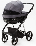 Детская коляска Adamex Quantum Special Edition 2 в 1 Q-TK681 (СЕРЫЙ+ХРОМ РАМА)