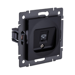 Розетка телефонная RJ11, черный Kollinger REA-009BK для Aspekt, Eleganz, Reflex