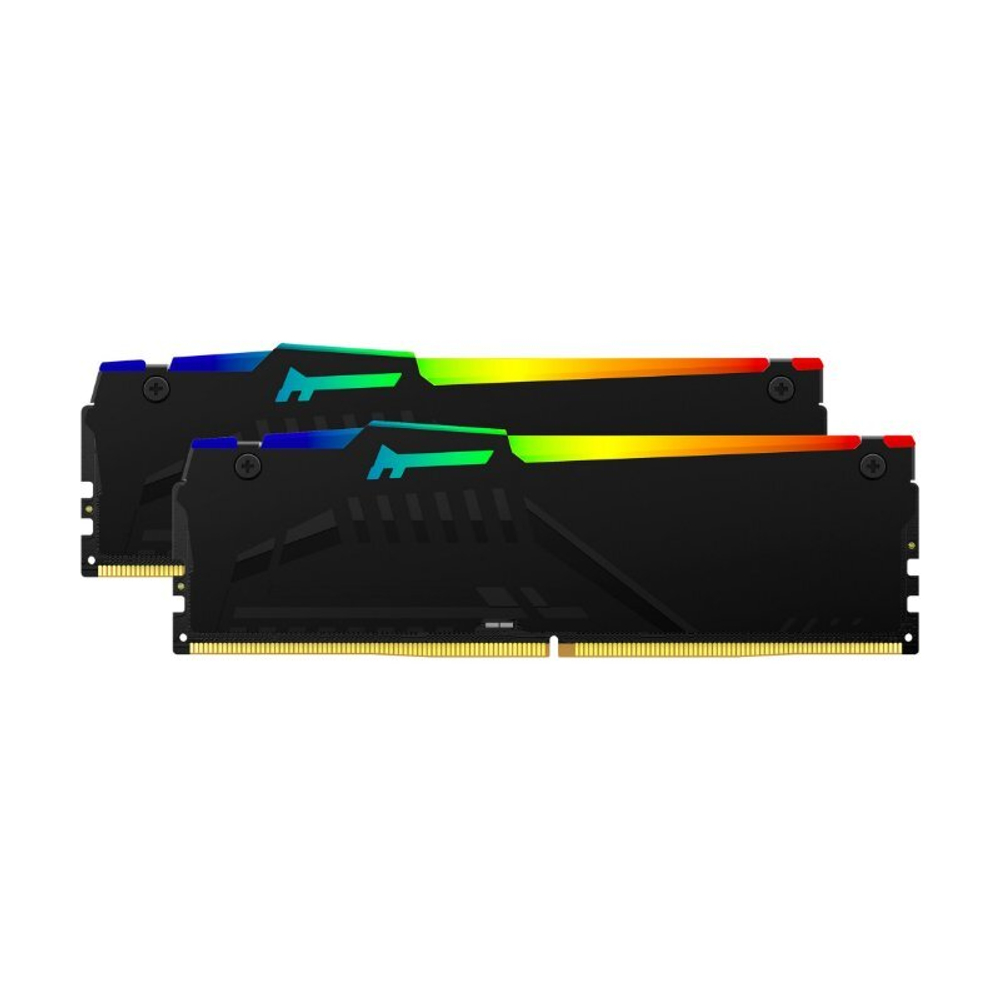 Оперативная память Kingston 32GB U-DIMM DDR5, 5600МГц, CL36 (Kit of 2) FURY Beast Black EXPO RGB