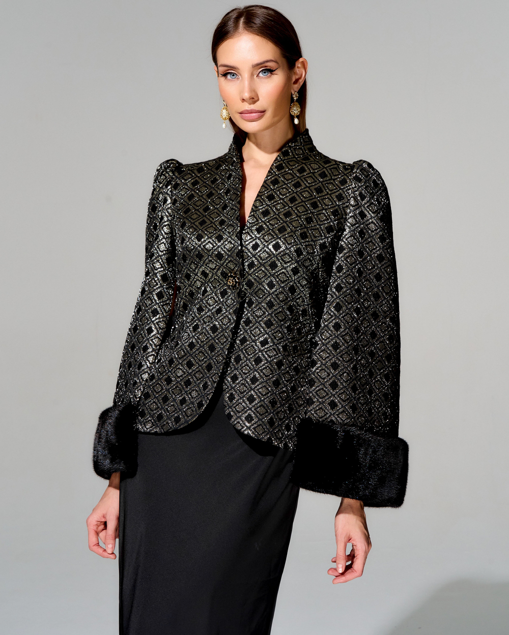 Жакет "София" с меховой отделкой