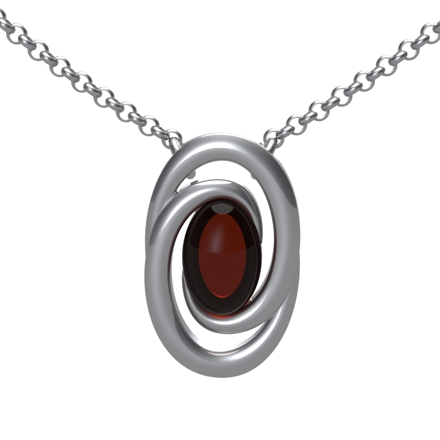 Колье Orion с вишневым янтарём