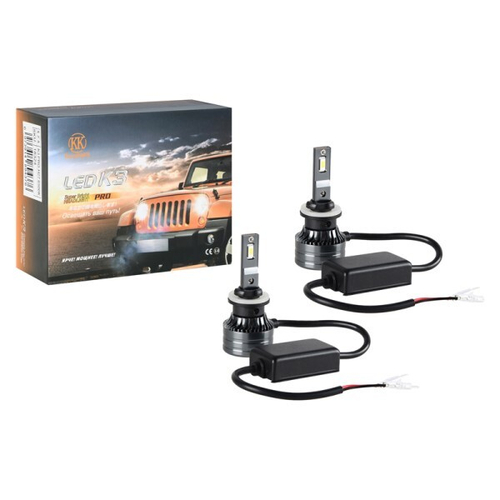 Лампа H27 12V LED 60W/3000LM 6500K 2 шт (со встр. вентилятором) (КurumaKit)