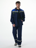 Костюм Флофт-1 СОП (тк.Смесовая,210) брюки, т.синий/васильковый