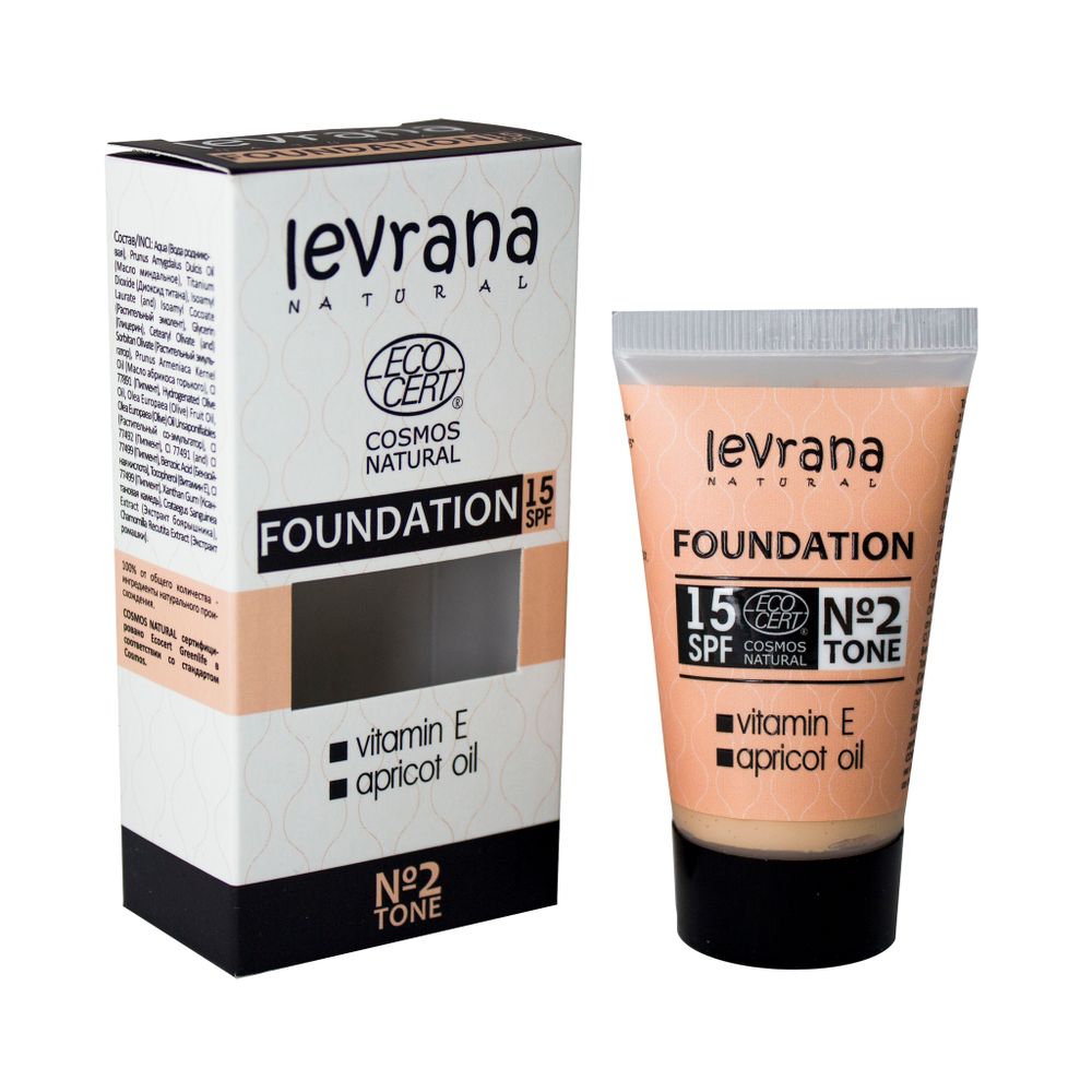 Тональный крем, тон №2, 30мл (Levrana)