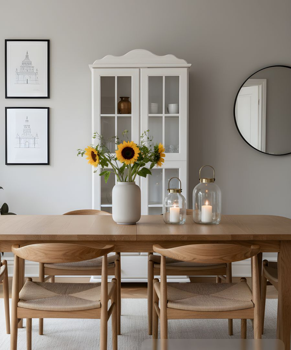 Шкаф-витрина Бритта двухдверная, с полками, массив сосны, белый воск