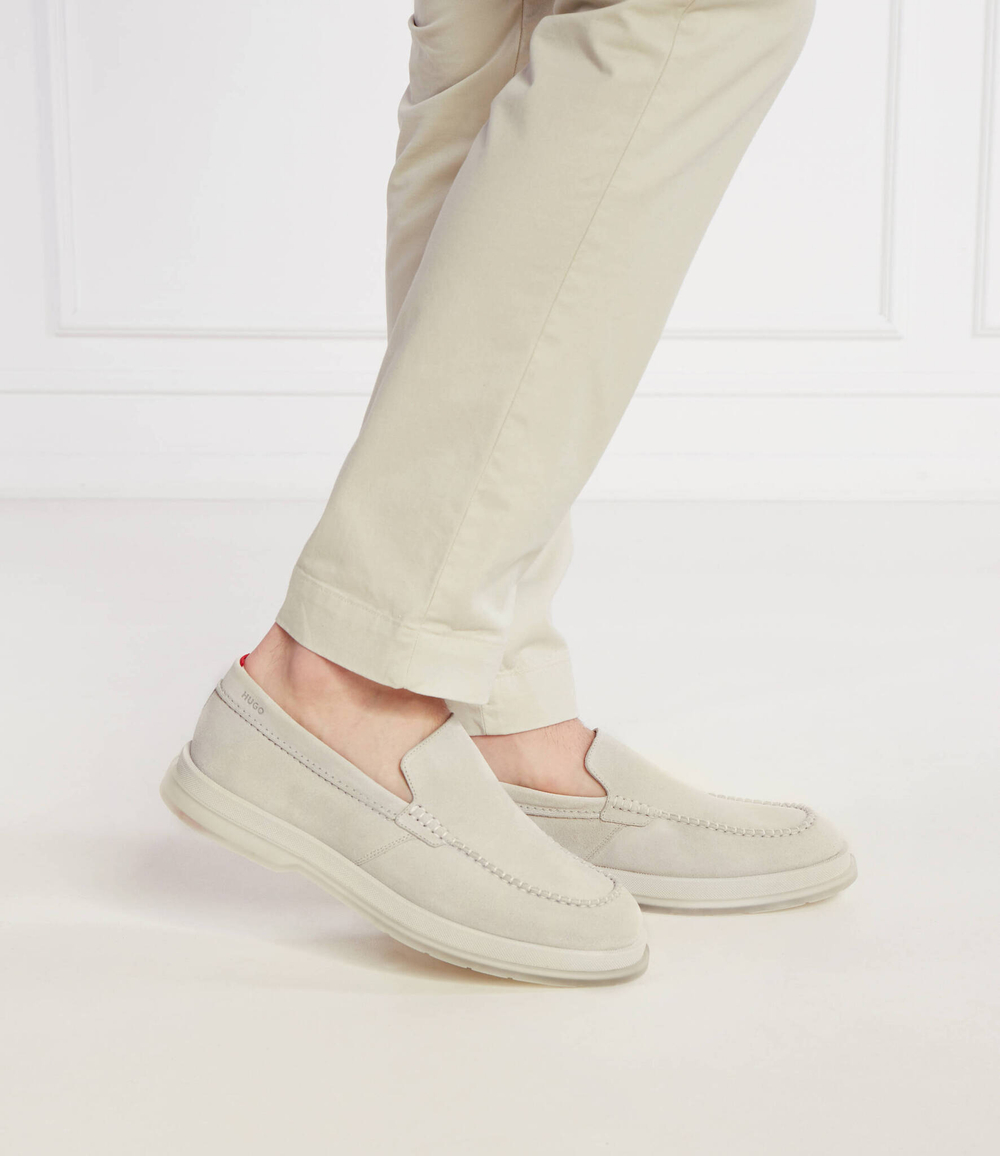 Кожаные мокасины chaol_loaf_sd HUGO - бежевый(50517277)