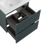 Тумба с раковиной подвесная BelBagno UNO-600-2C-SO-AO Голубой матовый, раковина белая BB-8099-60