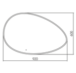 Зеркало AZARIO OMEGA 920*600 c подсветкой и диммером, бесконтактный сенсор (LED-00002556)