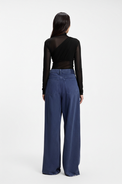 BOSS Водолазка из сетчатой ткани с драпировкой