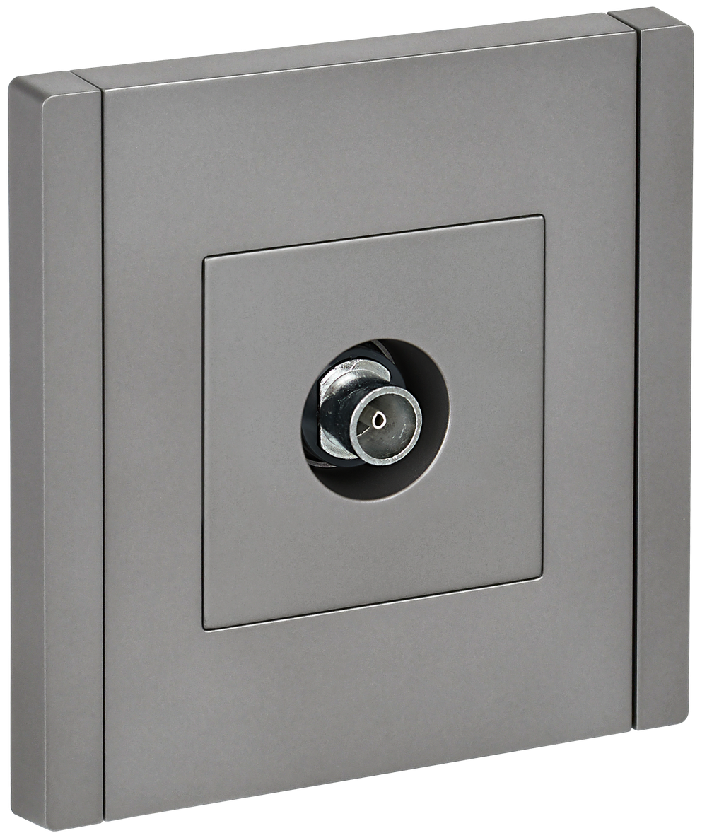 FORTE&PIANO Розетка TV оконечная FP528 сталь IEK