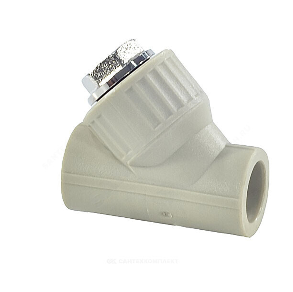 Фильтр PP-R сетчатый серый Дн 20х45гр внутренняя пайка VALFEX 10141020Г