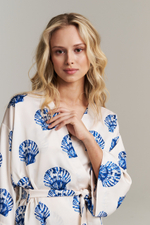 Шелковый халат-кимоно мини