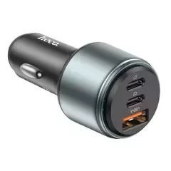 АЗУ на USB и 2 Type-C с быстрой зарядкой 95 Вт Hoco NZ9 (Черный) Автомобильное зарядное устройство