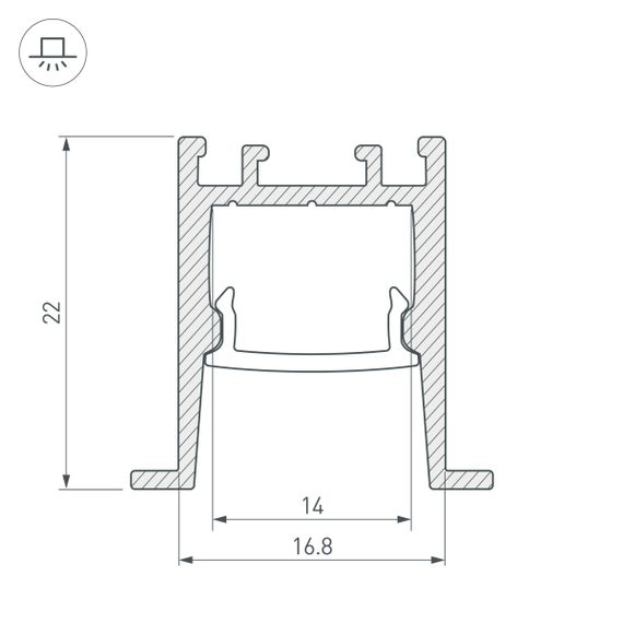 Профиль Arlight SL-Comfort-2322-F-2000 Anod Black 031771