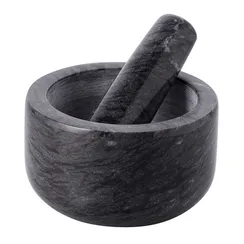 Ступка marm, 12,7х7,6 см, черный мрамор