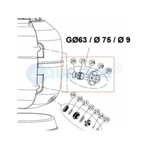 Комплект для подключения фильтра IML TEIDE фланец 63мм (узел G) (VFS28455-0700 )