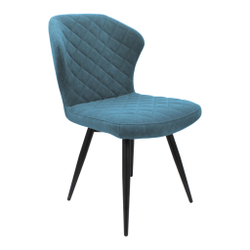 Стул "Монро" (арт. 338), велюр Бренди В08 синий, ножки черные