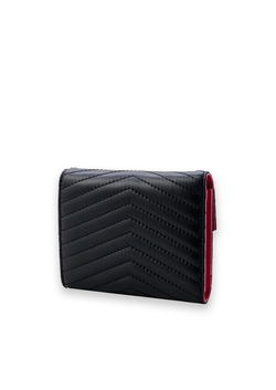 TAYLOR QUILTED WALLET - black
