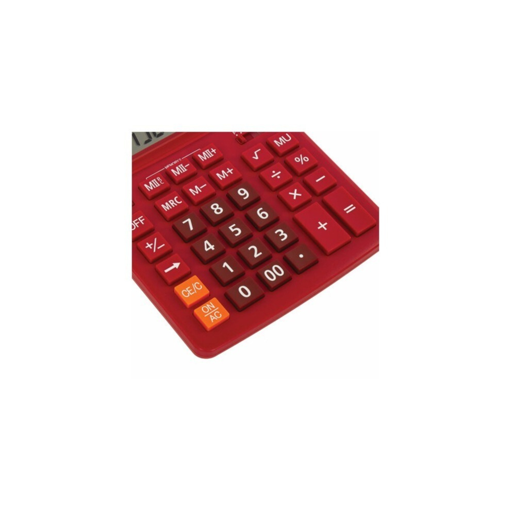 Калькулятор BRAUBERG EXTRA 12р /2 памяти/ (155*206) бордовый, 12-WR 250484
