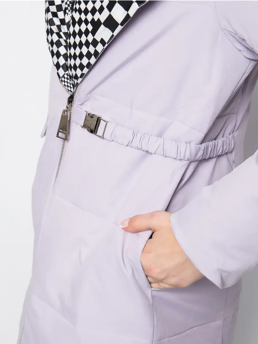 Куртка зимняя удлиненная с капюшоном