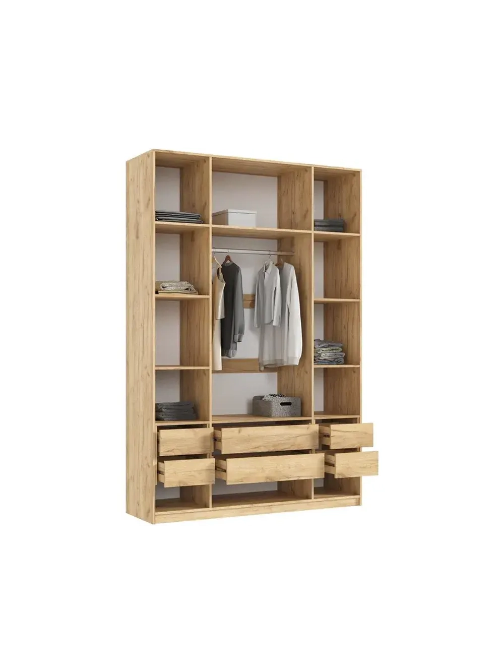 Шкаф для одежды 4 створки Браш Вайт 160х51х240