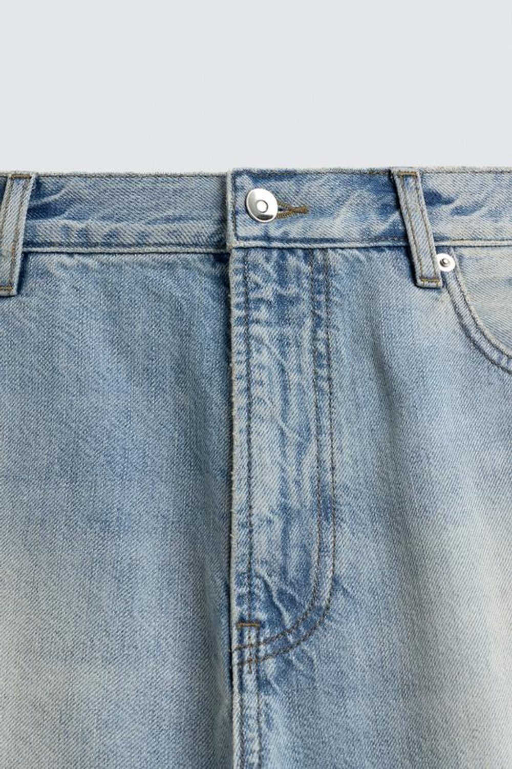 ZARA ДЖИНСЫ STRAIGHT FIT, ГОЛУБОЙ