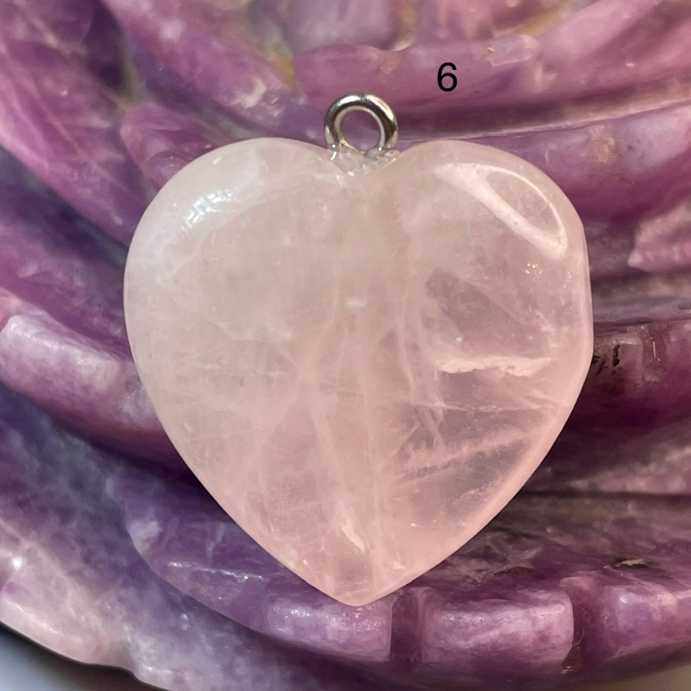 47846 Розовый кварц Кулон сердце 25мм