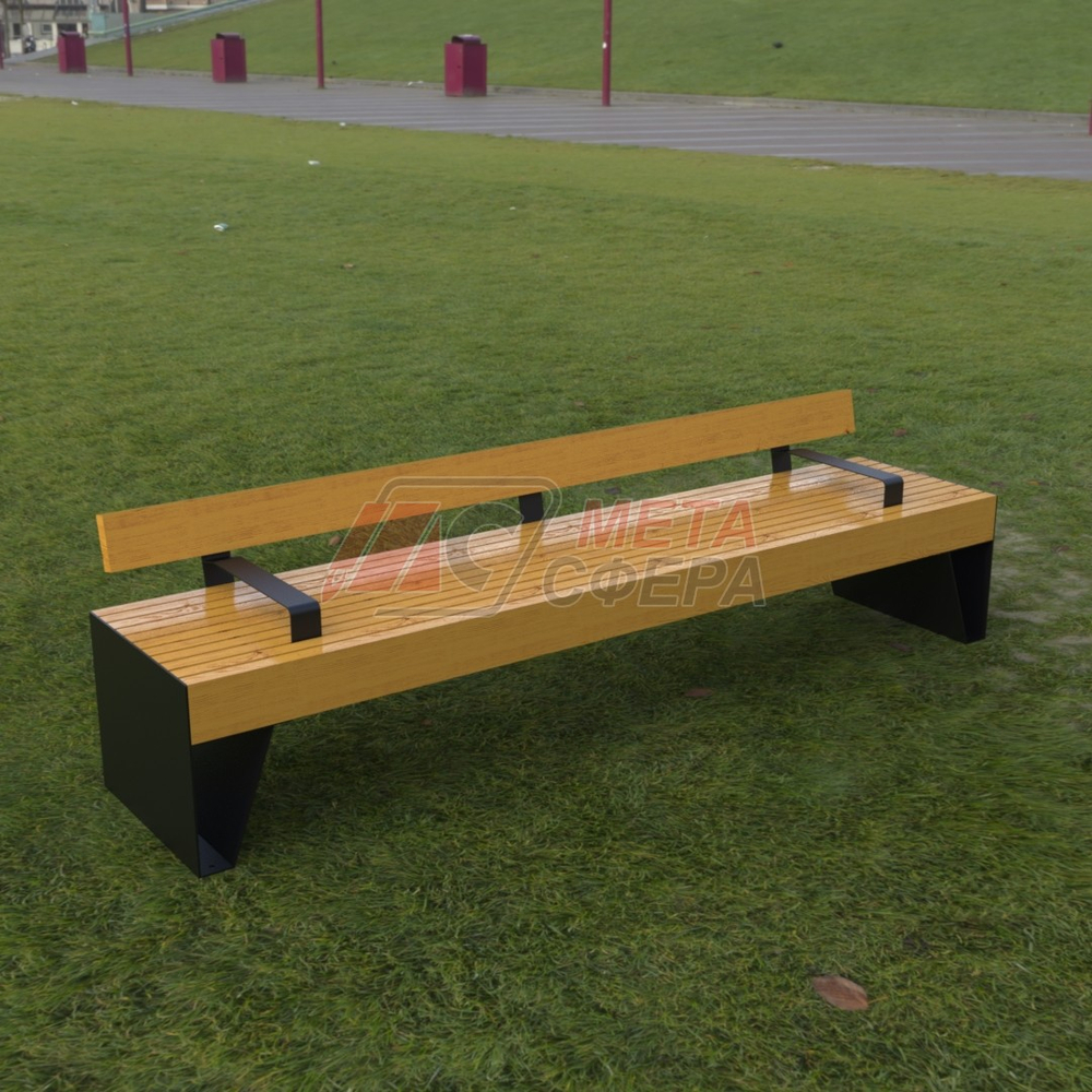 Скамейка Терон с подлокотниками