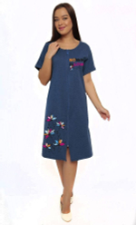 Халат на молнии (хаки) М100-1